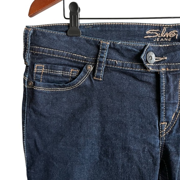 Silver Jeans Tuesday 16 1/2” Slim Bootcut Size 34 Y2K Low Rise Dark Wash… - Picture 5 of 15